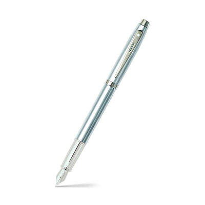 Pluma fuente  serie 100 cromo cepillado ct punto mediano Sheaffer