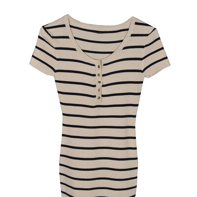 Vestido Largo con Estampado a Rayas Philosophy Talla Grande para Mujer