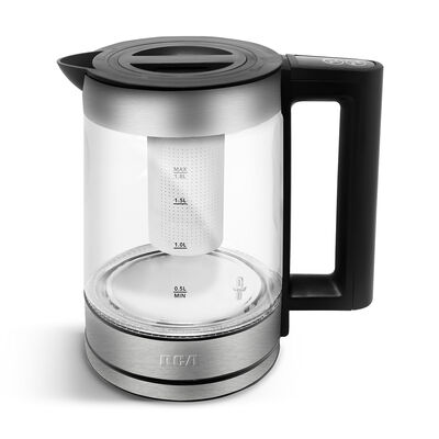 RCA Tetera Digital con Infusor en Jarra de Vidrio con Capacidad de 1.8 Litros