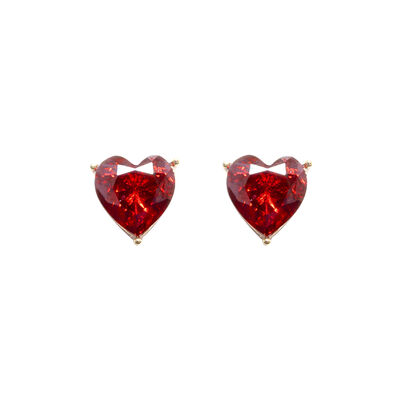 Aretes Coraz&oacute;n Garnet Westies