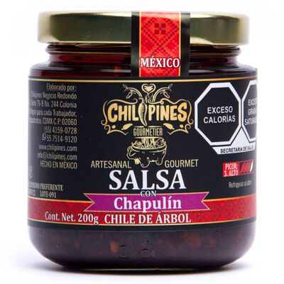 Salsa con chapulín árbol, 200g