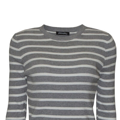 Suéter Estampado a Rayas Philosophy Talla Grande para Mujer