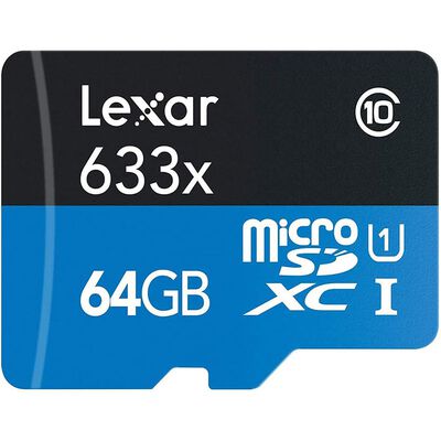 Tarjeta de Memoria Lexar Micro SD 64GB C/A LSDMI