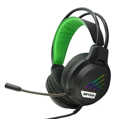 Audífonos Gamer RGB ATOM GAMES para XBOX  Alámbrico con Micrófono Ajustable