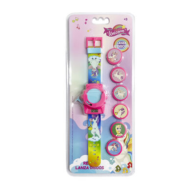 Reloj Digital & Lanza Discos Unicornios Switch