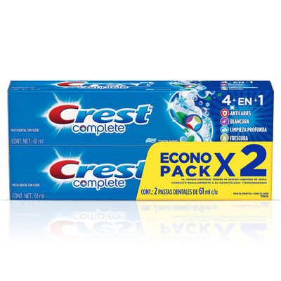 Crest Complete 4en1 Pasta Dental 61ml 2 Unidades
