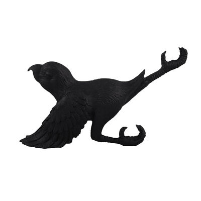 HOME NATURE FIGURA DECORATIVA LORO ESTIRAMIENTO DE PATA 15*26*8 cm