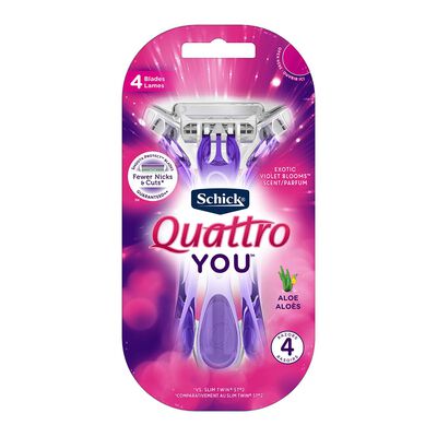 Rastrillos Quattro Schick Violet 4 piezas