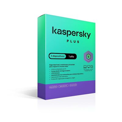 Kaspersky Plus para 3 Dispositivos 1 Año