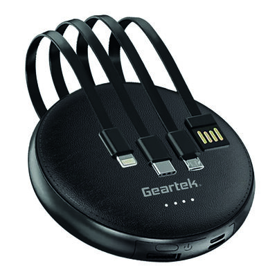 Batería Geartek de 10,000MAH Cables Integrados