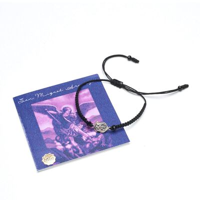 Pulsera de San Miguel arcangel hilo negro