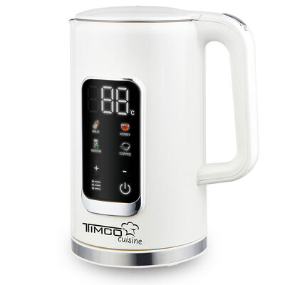 Tetera Eléctrica Blanca Pantalla Digital Timco