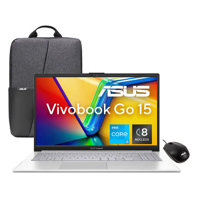Laptop ASUS VivoBook E1504GA-NJ163W CI3-N305 8 RAM 512SSD+Mochila y Mouse