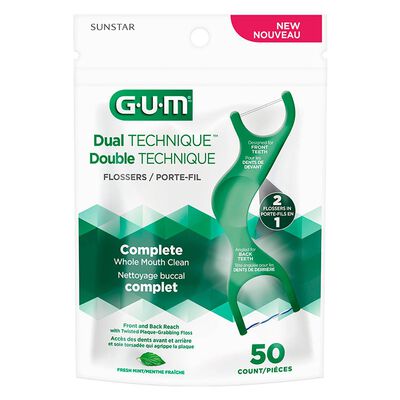 Hilo dental Flossers  Dual technique 50s. - GUM&reg;