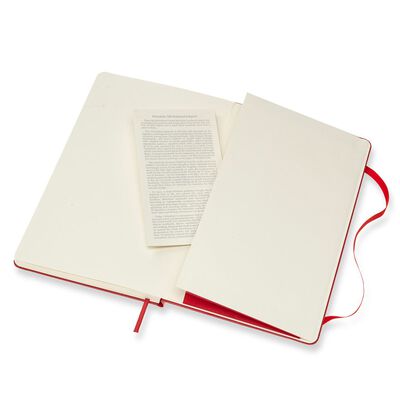 Libreta cl&aacute;sica grande roja Moleski, hoja punteada pasta dura