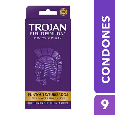Condones de Latex Ultra Delgados Texturizados Trojan 9 piezas