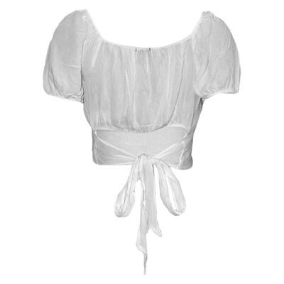 Blusa con cinta de amarre en espalda para mujer Philosophy talla chica