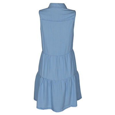 Vestido Corto con Olanes Philosophy Talla Mediana Color azul Claro para Mujer