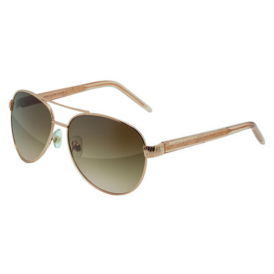 Lente solar Sofía Vergara x Foster Grant Carmen Aviador Oro Rosado