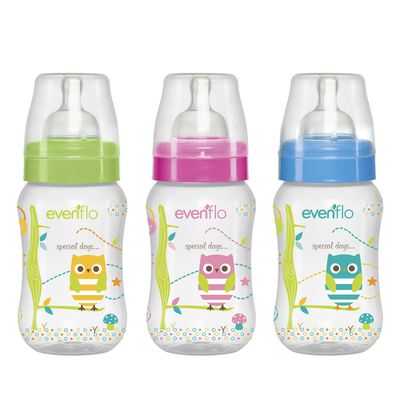 Paquete 3 Biberones Cuello Ancho 9OZ Eve