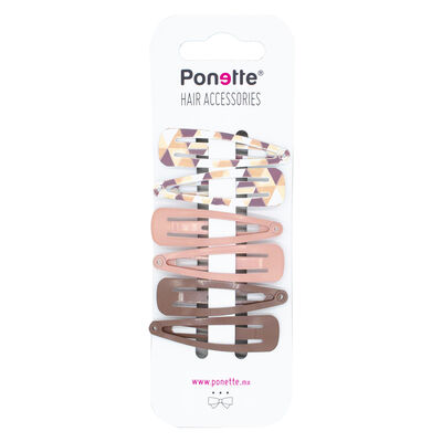 Broches de Clip Grandes Estampado Geom&eacute;trico Ponette