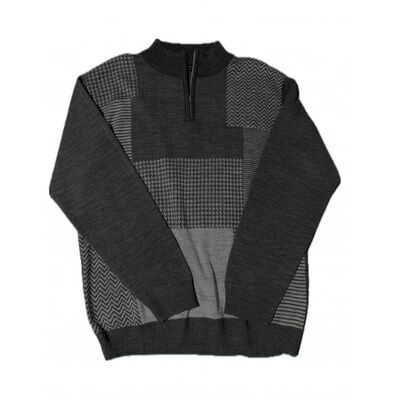 Su&eacute;ter Medio Cierre Talla Grande Bruno Magnani para Hombre