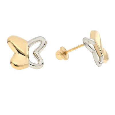 Broqueles HERS Mariposa NN en Oro de 14 K