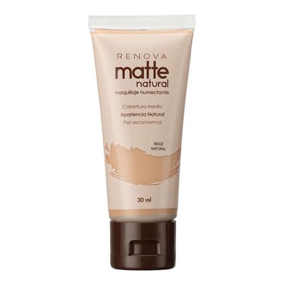 Renova Base de Maquillaje Líquido Matte Natural Beige Natural