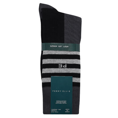 Calcetín Fantasía Negro para Hombre Perry Ellis