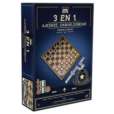3 en 1. Ajedrez, Damas y Dómino
