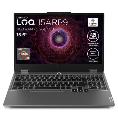 Laptop Gaming Lenovo LOQ 15ARP9 NVIDIA GeForce RTX 3050 AMD Ryzen 5 8GB RAM 512GB SSD