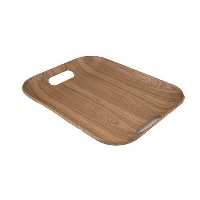 Home Nature Charola de madera rectangular 40x31x4.5cm