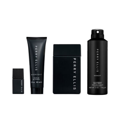 Estuche Eau De Toilette Perry Ellis 4Pc Midnight 100 Ml Para Hombre