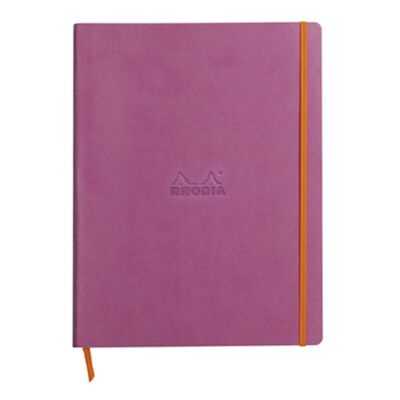 Libreta Rhodia A4 Pasta Suave Rayas Color Lila