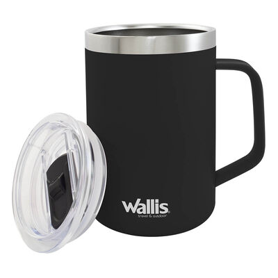 Taza T&eacute;rmica Acero Inoxidable 420 ml Negro Wallis