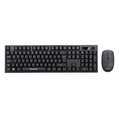 Teclado+ Mouse Inalámbrico Negro Geartek