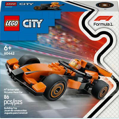 LEGO® Piloto de F1 con Auto de Carrera McLaren