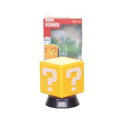 L&aacute;mpara Question Block Icon Super Mario