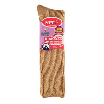 Calcetas Preven-T ejecutiva diabetes terapéutico ventilado sin costuras 1968 chica-mediana(21 a 24cm) beige dama
