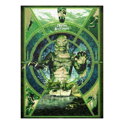 Rompecabezas Edici&oacute;n Limitada Monstruos Cl&aacute;sicos Glow in the Dark Laguna Negra 500 piezas