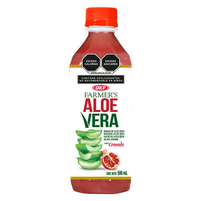 Bebida de Aloe Vera OKF Farmers Sabor Granada de 500ml