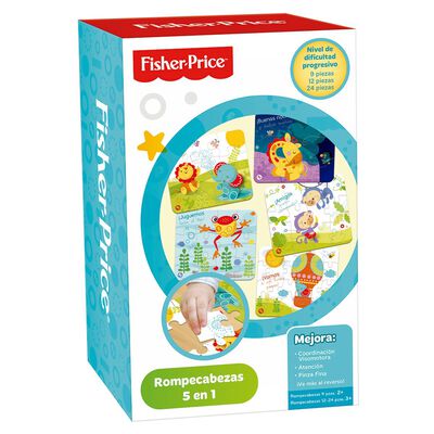 Rompecabezas Lenticular 5 En 1 Fisher Price, Caja Cartón