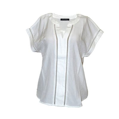 Blusa lisa con aplicaciones de encaje para mujer Philosophy Jr Talla  Chica