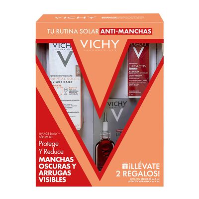 Vichy Capital Soleil UV Age Daily con Color FPS 50 + Liftactiv Specialist B3 S&eacute;rum + Liftactiv Vitamina C S&eacute;rum