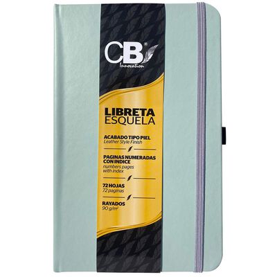 Libreta Esquela Acabado Tela Color Azul Oc&eacute;ano CBI