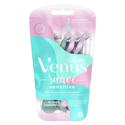 Rastrillos Desechables Suave Sensitive Gillette Venus 4 Unidades