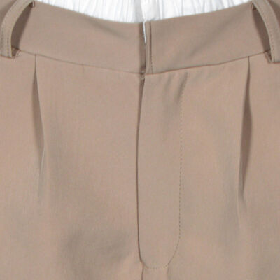 Pantal&oacute;n Recto con Vivos En Cintura Philosophy Color Beige Talla Grande para Mujer