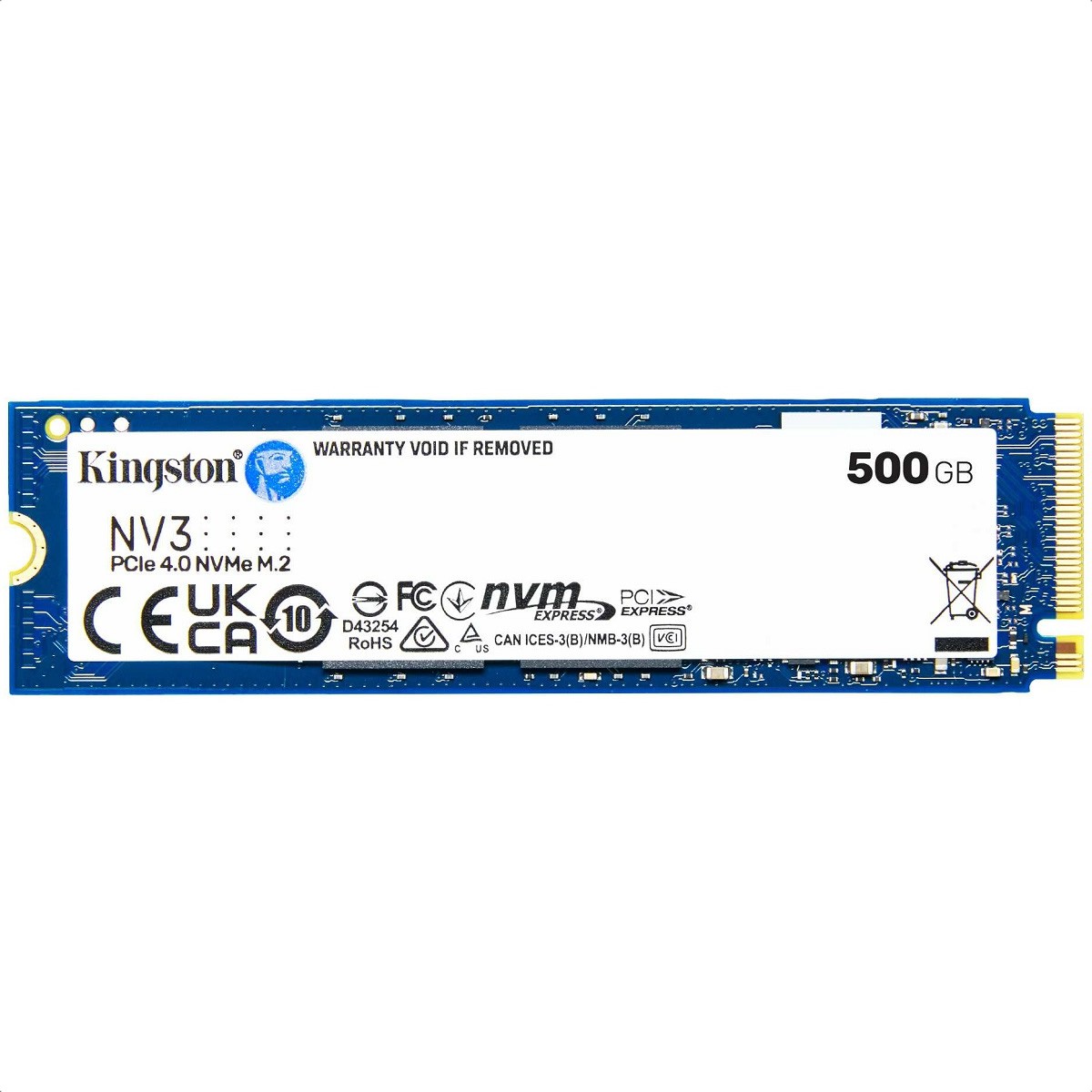M.2 2280 SSD 500GB Kingston NV3 PCIe 4.0 NVMe SNV3S/500G image number null