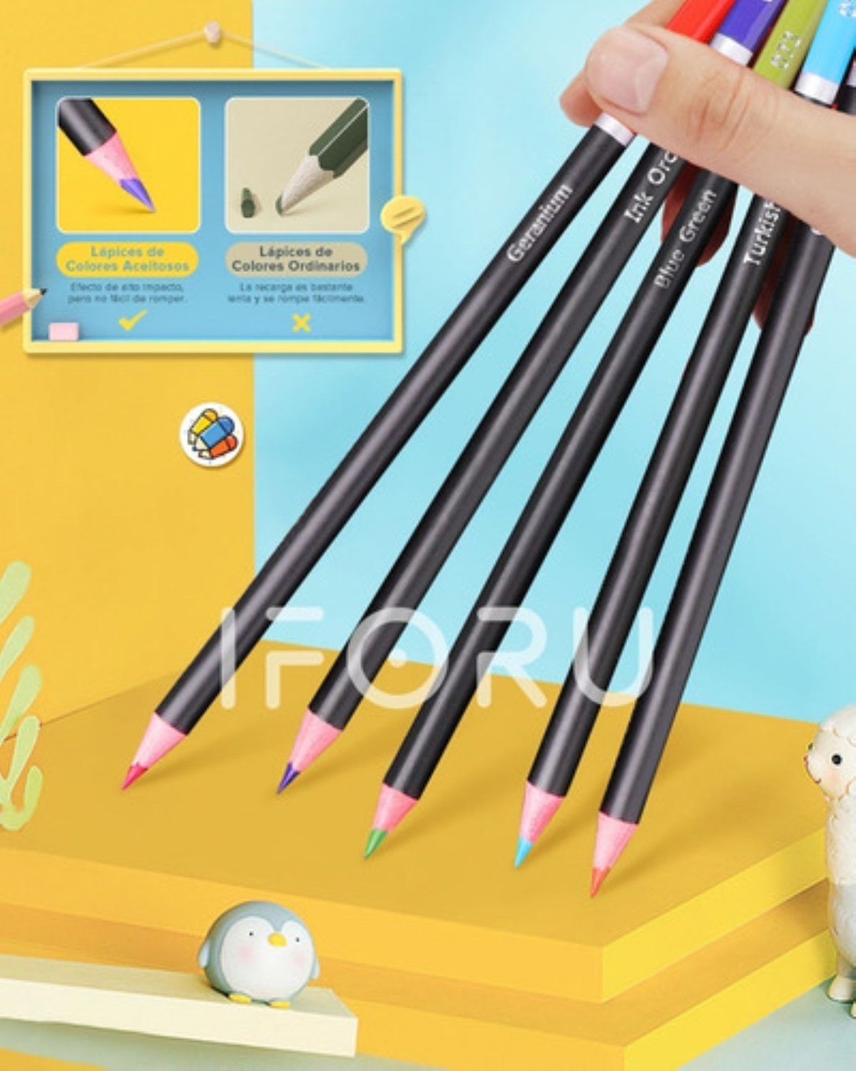 Set De Arte Profesional 145 L&aacute;pices Colores Dibujo Kit image number null