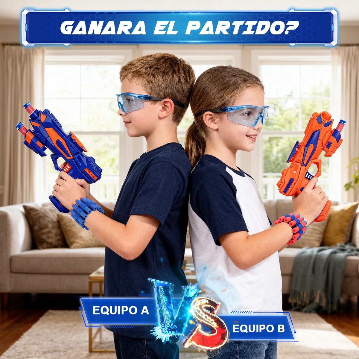 2 Pistolas de Juguete Tiro al Blanco y Lanzador con 60 Dardos de Espuma Blanda image number null